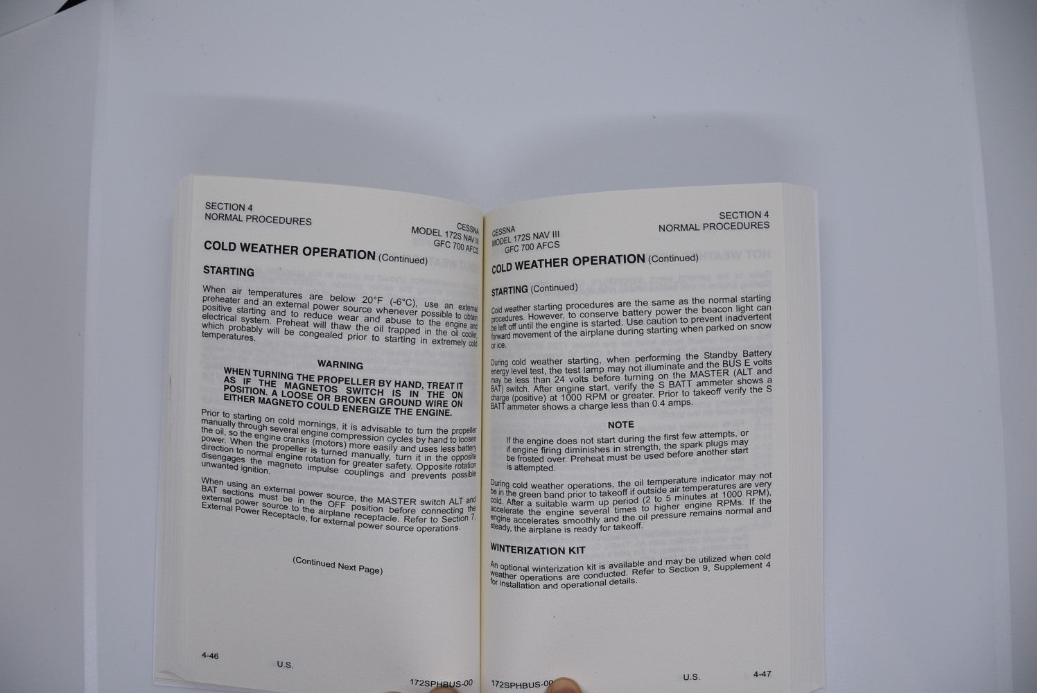 Cessna 172S G1000 Pilot Operating Handbook and 172S Quick Reference Checklist (QRC)