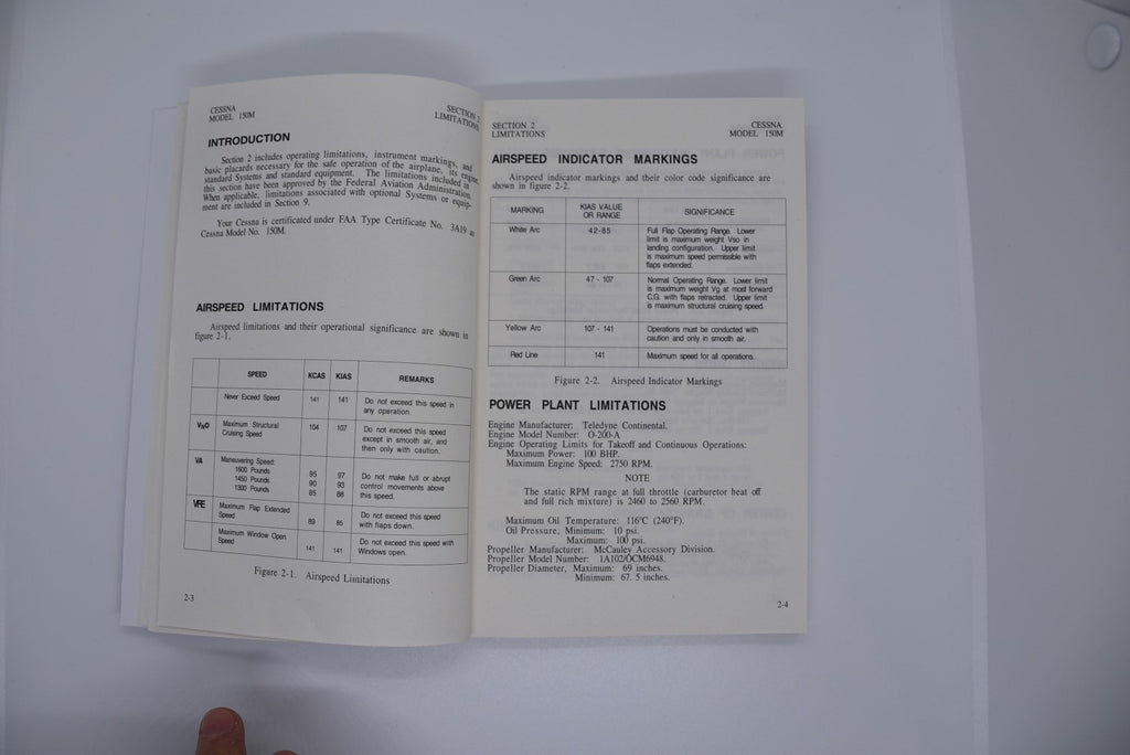 Cessna 150 Pilot Operating Handbook (POH)  and Extended Checklist