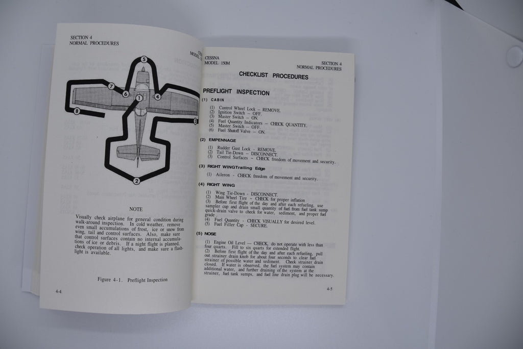 Cessna 150 Pilot Operating Handbook (POH)  and Extended Checklist