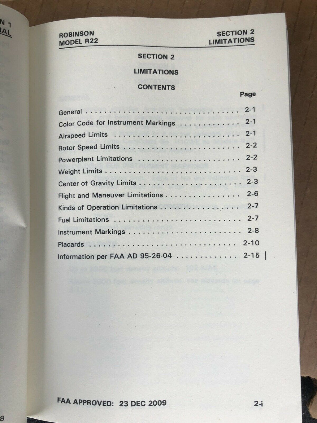 Robinson 22 (R22) Helicopter POH & Extended Quick Reference Checklist (QRC), All In One