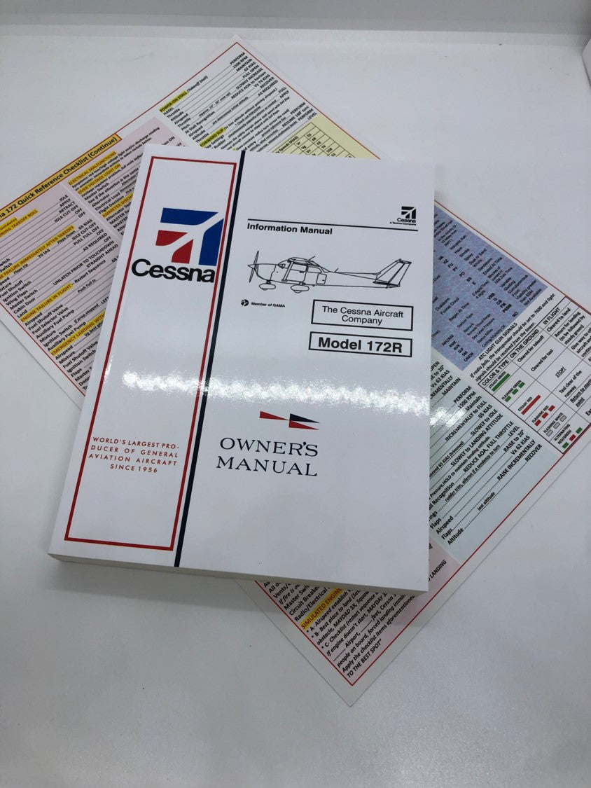 Cessna 172R Pilot Operating Handbook (POH) and C172R Checklist (QRC) ALL IN ONE