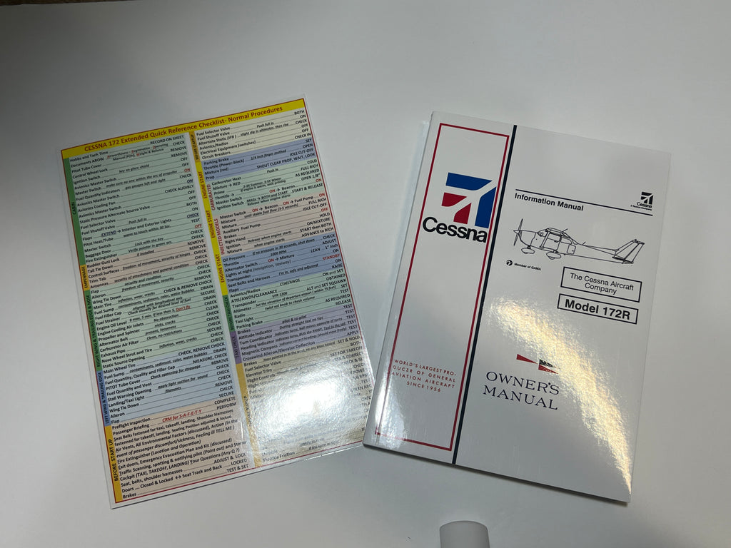 Cessna 172R Pilot Operating Handbook (POH) and C172R Checklist (QRC) ALL IN ONE