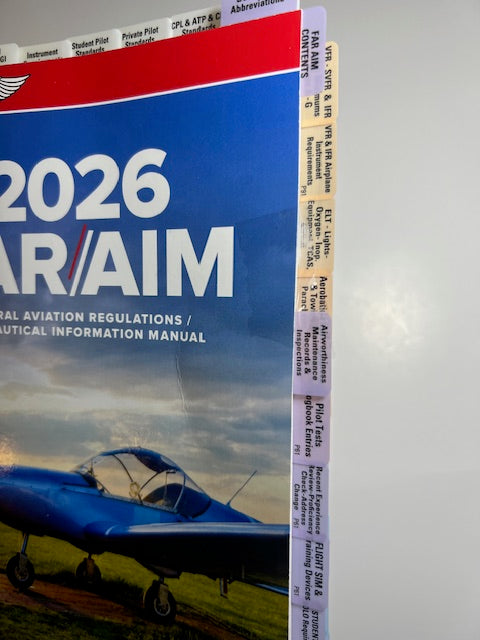 2026 FAR AIM  & POH Book TABs ALL IN ONE