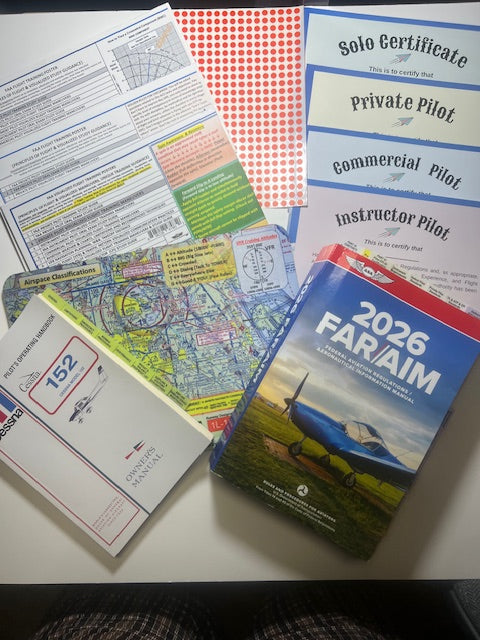 2026 ASA Pre-Tabbed FAR AIM Book, Private Pilot Triple Poster Set and Complimentary Gifts - All in One for Student Pilots