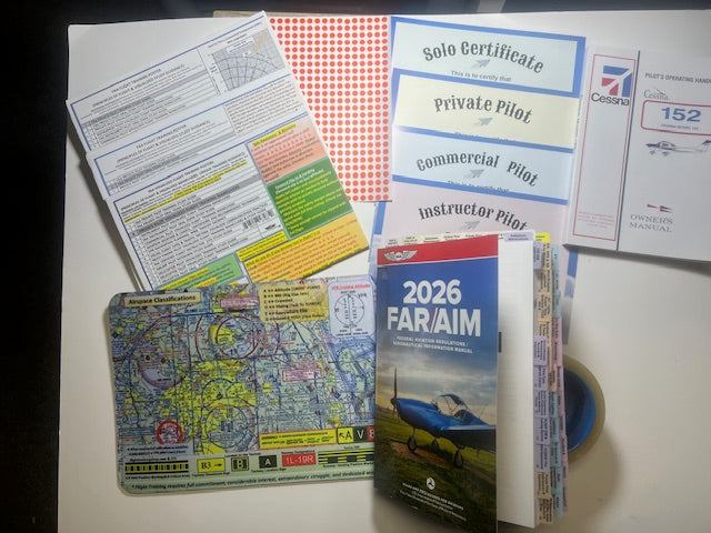 2026 ASA Pre-Tabbed FAR AIM Book, Private Pilot Triple Poster Set and Complimentary Gifts - All in One for Student Pilots