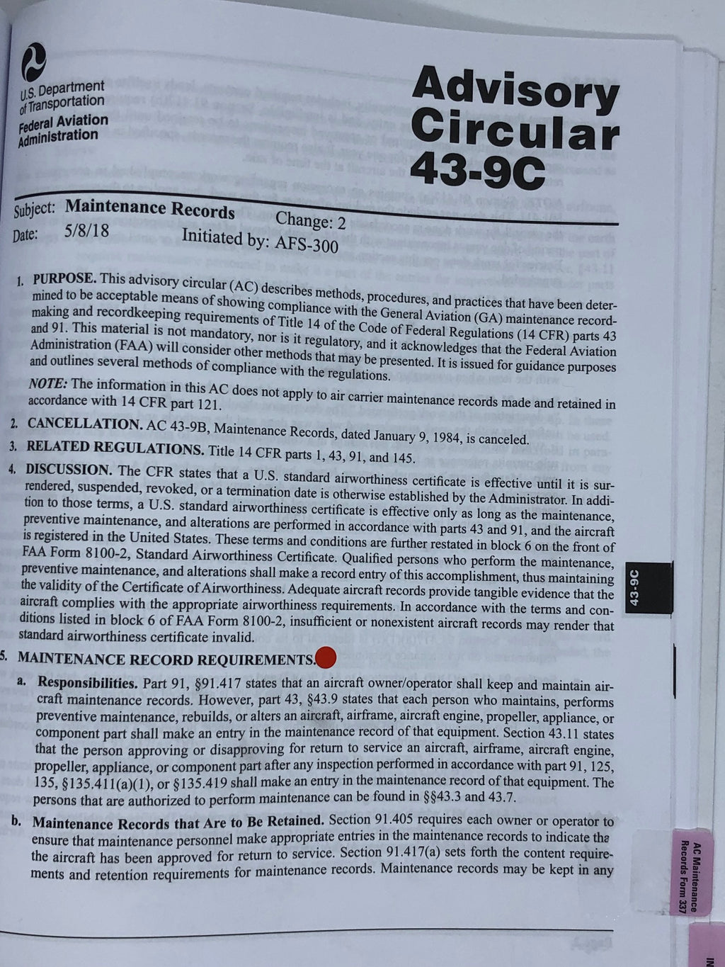 2026 ASA FAR AMT Pre-Tabbed Book for A&P Technicians, Aviator Mouse Pad, 9-Piece Empty Tabs & Round Stickers