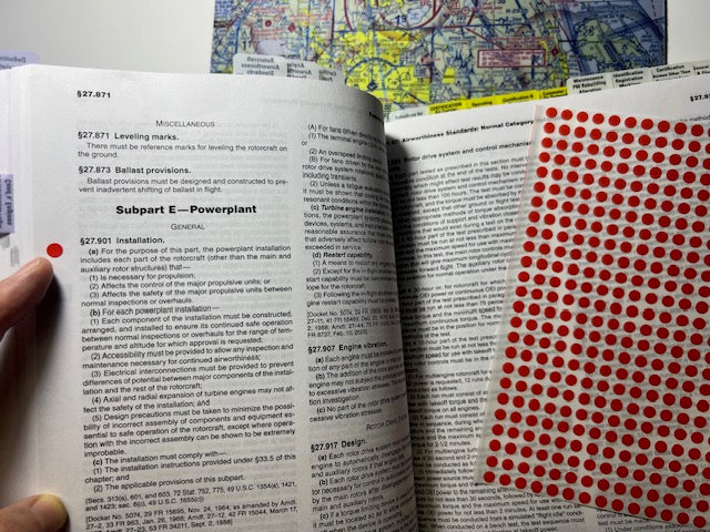 2026 ASA FAR AMT Pre-Tabbed Book for A&P Technicians, Aviator Mouse Pad, 9-Piece Empty Tabs & Round Stickers