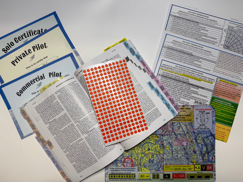 2027 ASA Pre-Tabbed FAR AIM Book, Private Pilot Triple Poster Set and Complimentary Gifts - All in One for Student Pilots