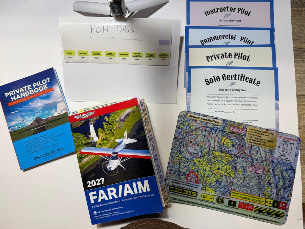 2027 ASA FAR AIM Pre-Tabbed  Book (ASA) & POH TABs Plus Private Pilot Handbook & Complimentary Gifts