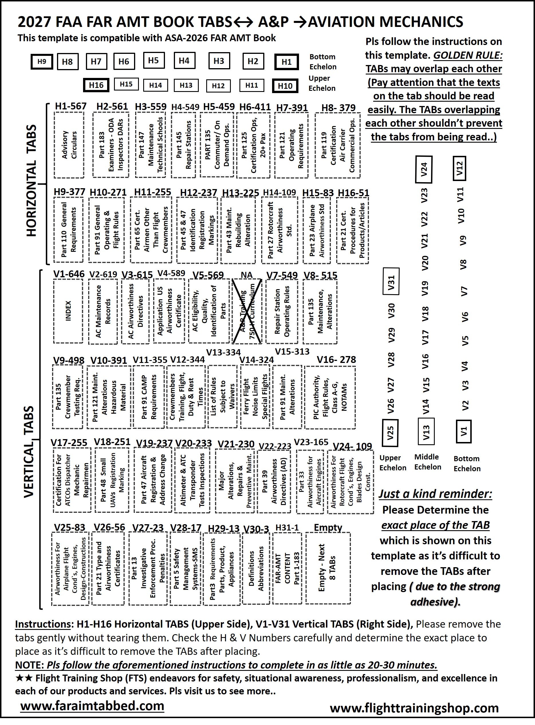 2027 FAR AMT (A&P) Tabs for Aviation Maintenance Technicians & Aviator Mouse Pad, Round Stickers
