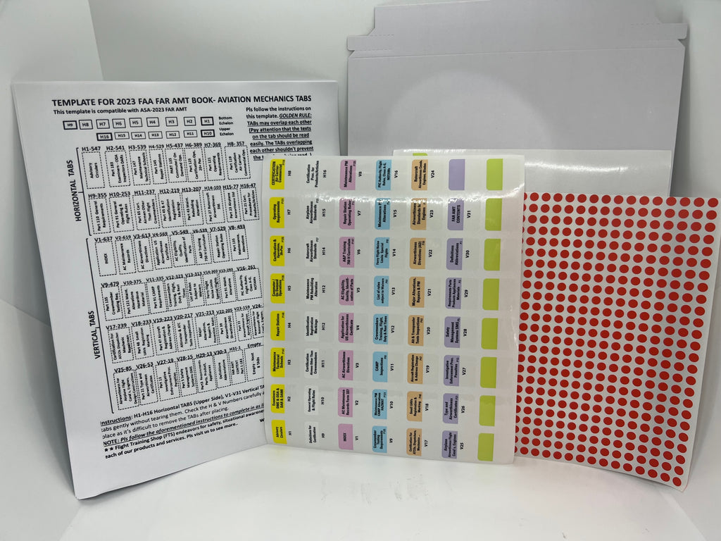 2027 FAR AMT (A&P) Tabs for Aviation Maintenance Technicians & Aviator Mouse Pad, Round Stickers