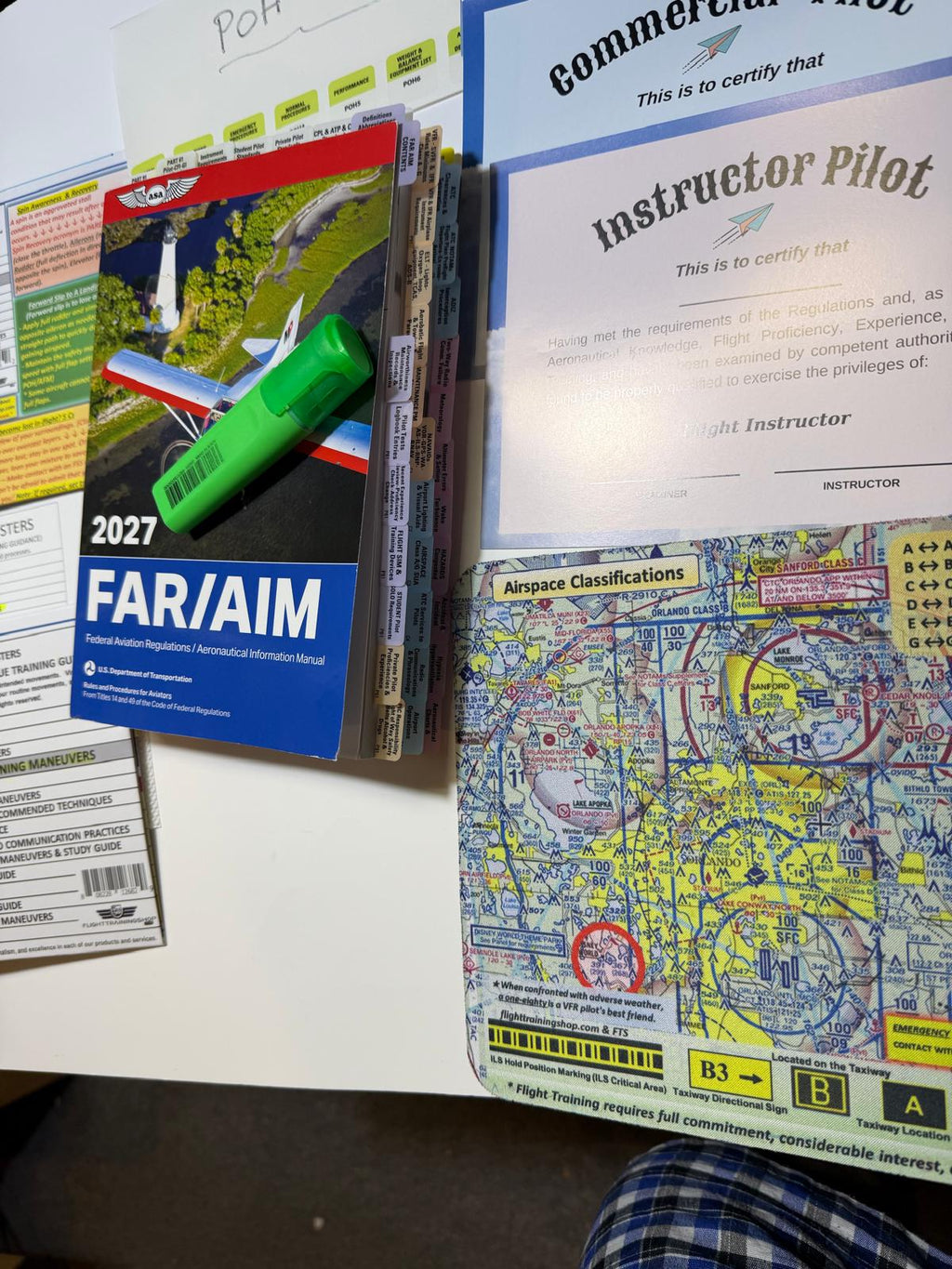 2027 ASA Pre-Tabbed FAR AIM Book, A-Triple Poster Set (including Private, Instrument, Commercial Pilot Maneuvers) and Complimentary Gifts - All in One