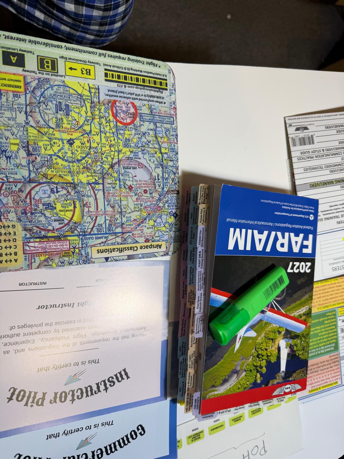 2027 ASA Pre-Tabbed FAR AIM Book, A-Triple Poster Set (including Private, Instrument, Commercial Pilot Maneuvers) and Complimentary Gifts - All in One