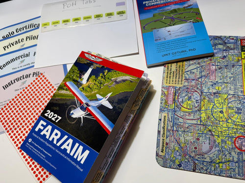 2027 ASA FAR AIM Pre-tabbed Book & POH Tabs, Visualized Pilot Training Maneuvers Handbook Book