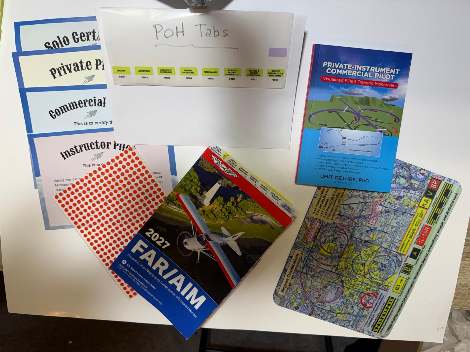 2027 ASA FAR AIM Pre-tabbed Book & POH Tabs, Visualized Pilot Training Maneuvers Handbook Book
