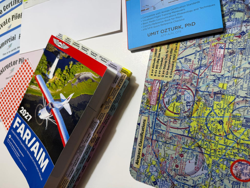 2027 ASA FAR AIM Pre-tabbed Book & POH Tabs, Visualized Pilot Training Maneuvers Handbook Book