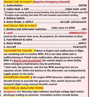Robinson 22 (R22) Helicopter POH & Extended Quick Reference Checklist (QRC), All In One