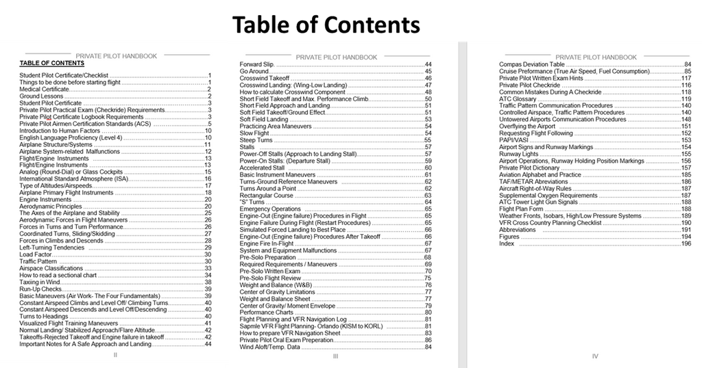 Private Pilot Handbook, ALL IN ONE