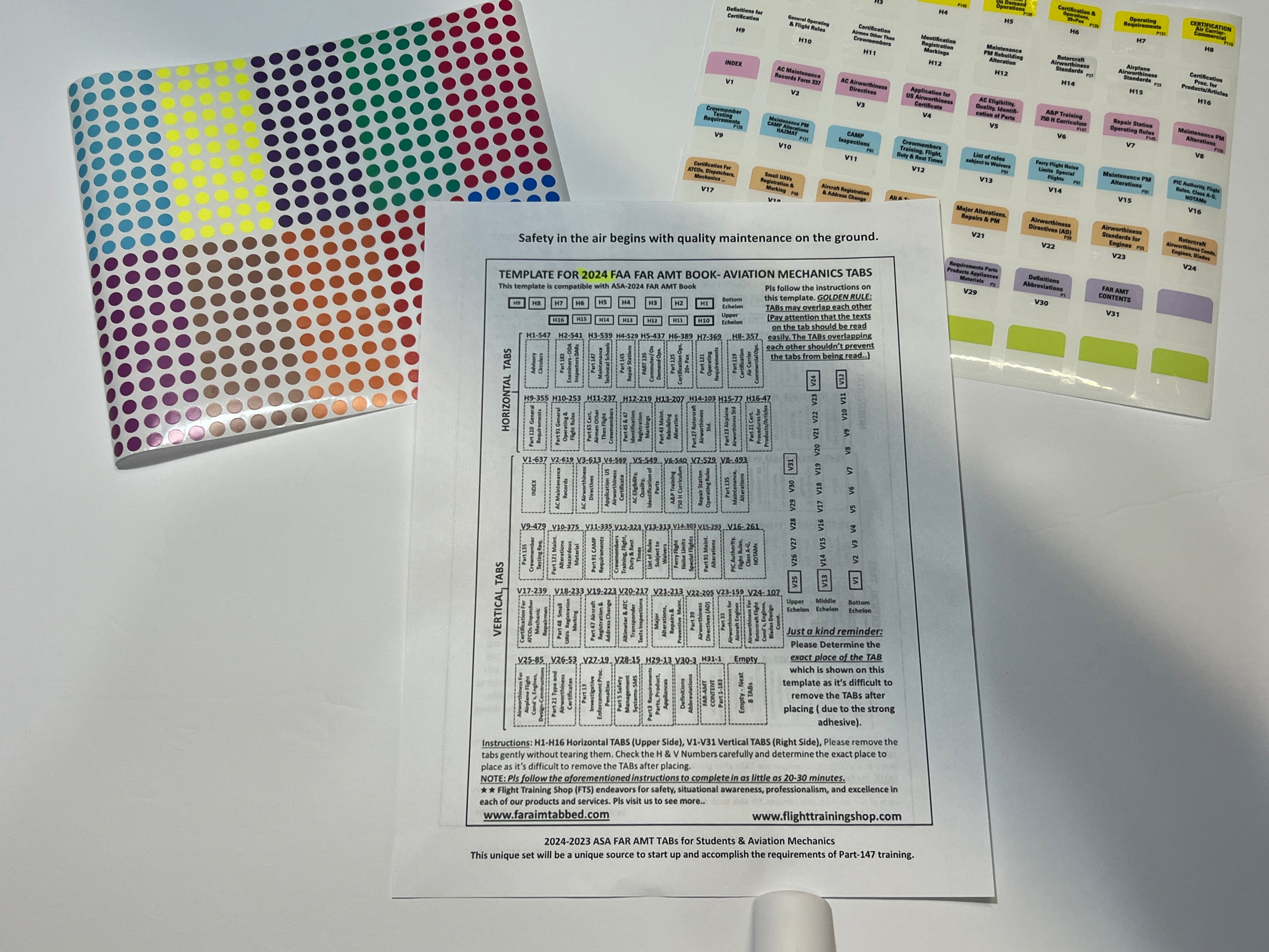 2026 FAR AMT (A&P) Tabs for Aviation Maintenance Technicians & Aviator Mouse Pad, Round Stickers