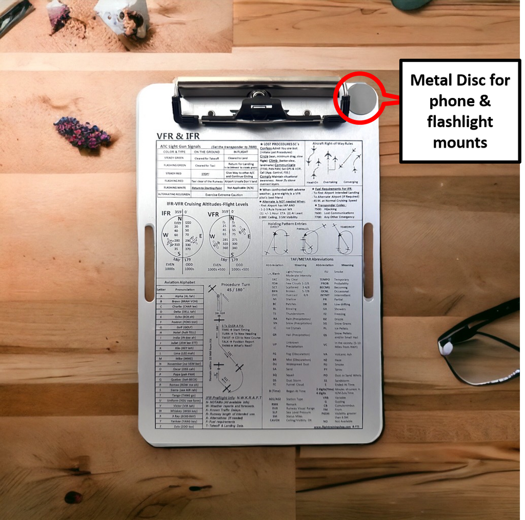 Pilot Aluminum Kneeboard (Full Set, ALL IN ONE:)
