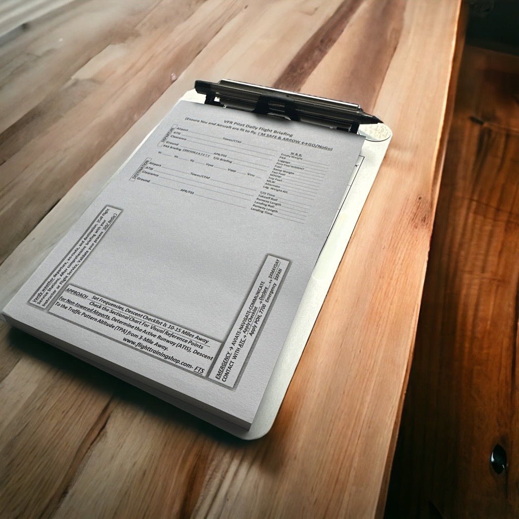 VFR Pilot Writing Pad, Compatible With Pilot Kneeboards (A5 Size, 80-Sheet) (Copy)